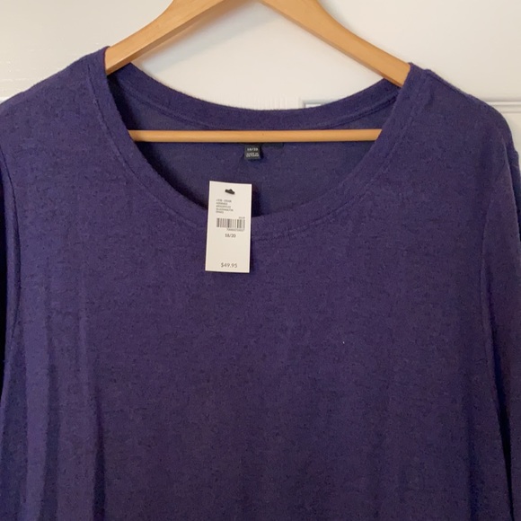NWT Lane Bryant Navy Light Sweater with ruffles - Picture 2 of 5
